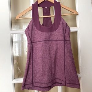 Lulu lemon scoop neck workout tank with built in bra